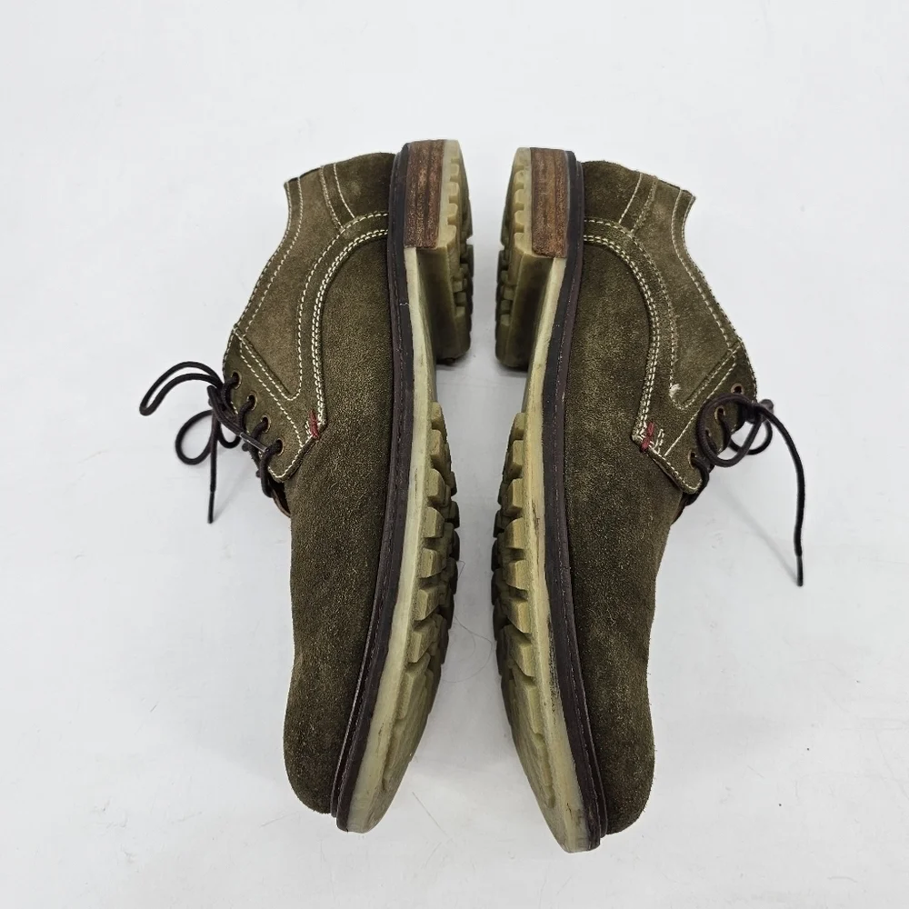 Hush Puppies Olive Green Rohan Rigby Men's Leather Oxford Derbys Size US 9
